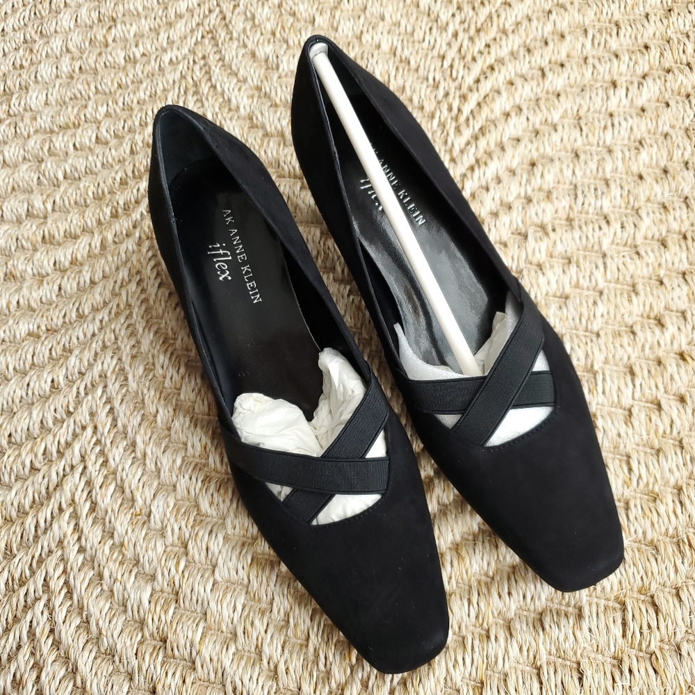 Anne Klein Women's Akvanity Black iflex Suede Heeled Shoe Size 7 - Picture 5 of 14